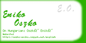 eniko oszko business card